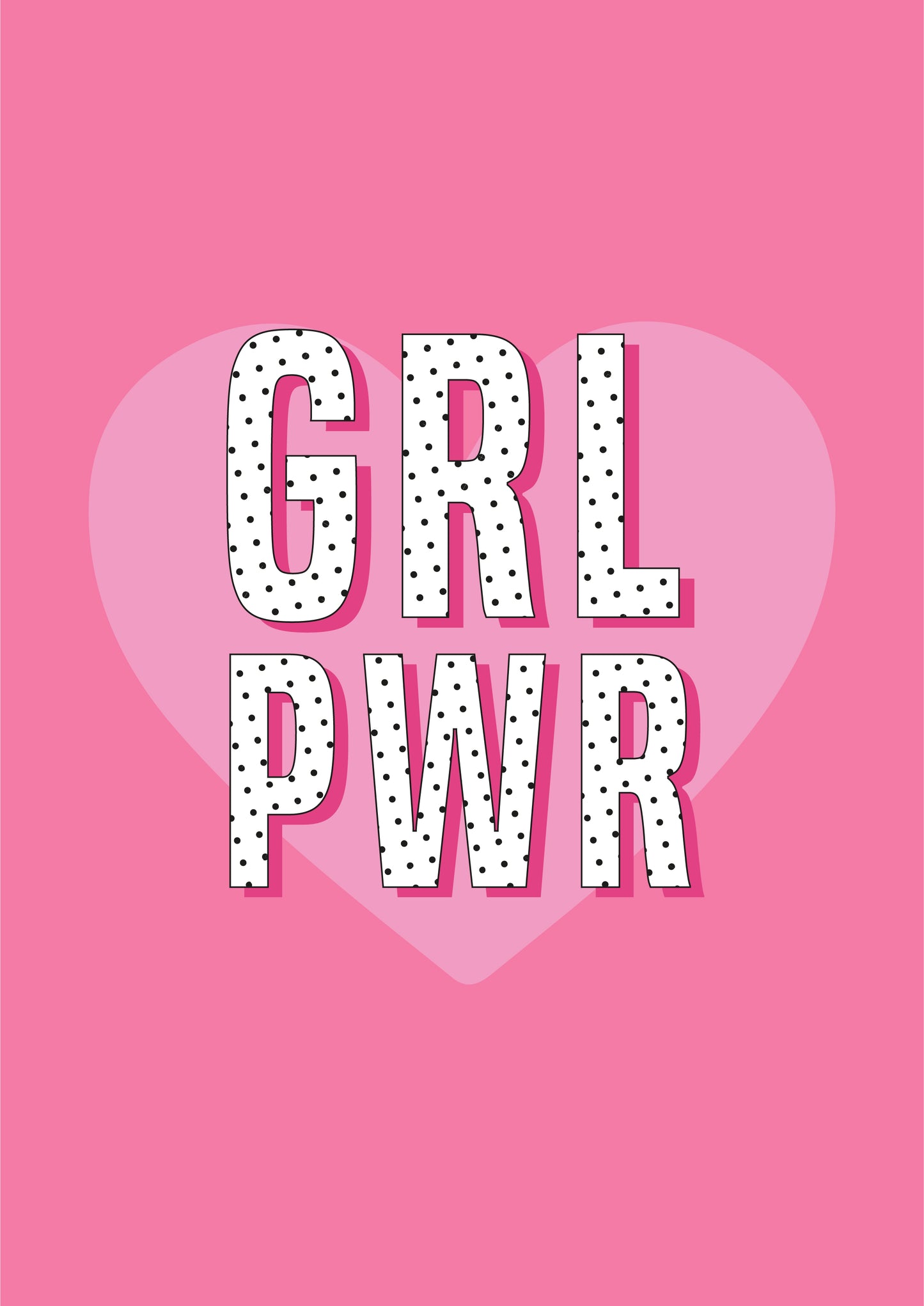 Girl Power Pink Typography Motivational Print