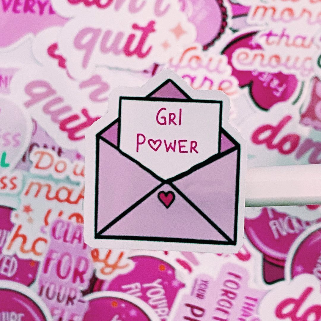 Girl Power Quote Vinyl Sticker