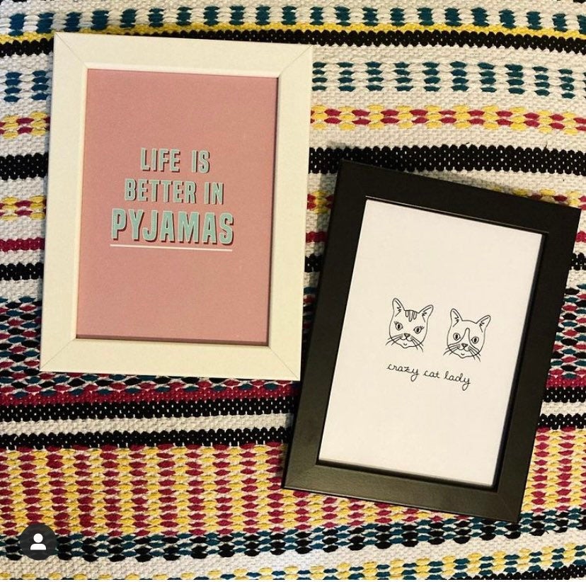 Life is Better in Pyjamas Cosy Bedroom Quote Print