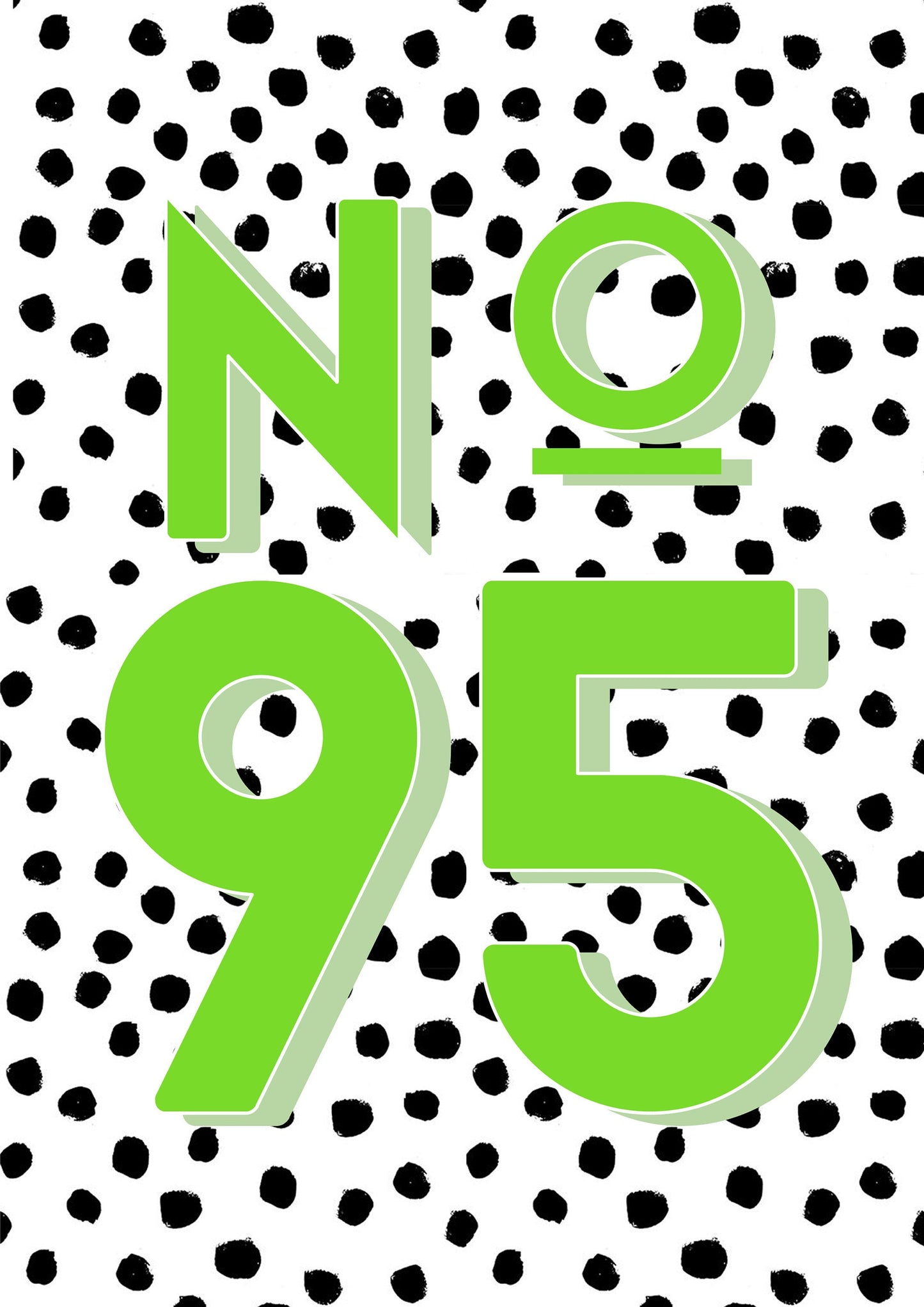 Custom House Number Typography Wall Art Print