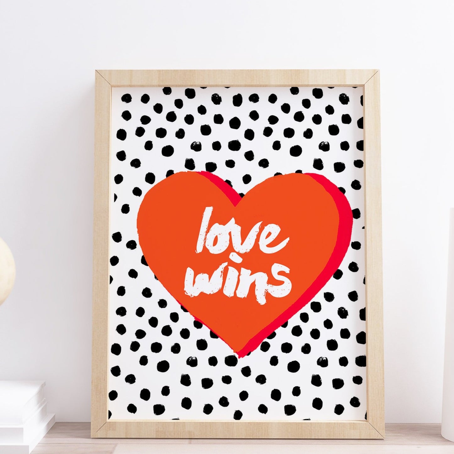 Love Wins Typography Print