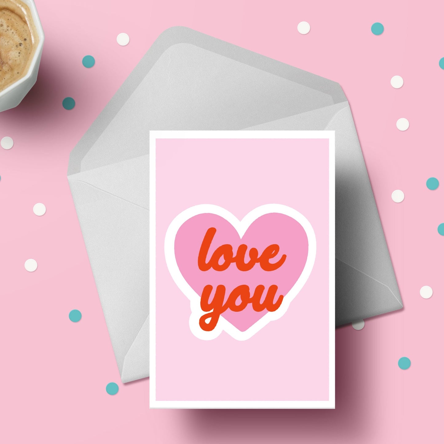 love you valentines day card for him