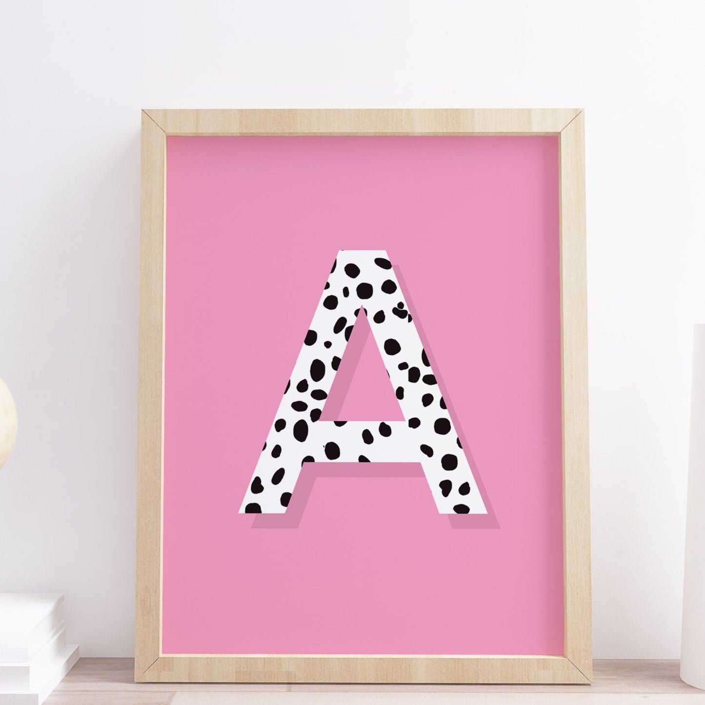 Pink Initial Custom Print