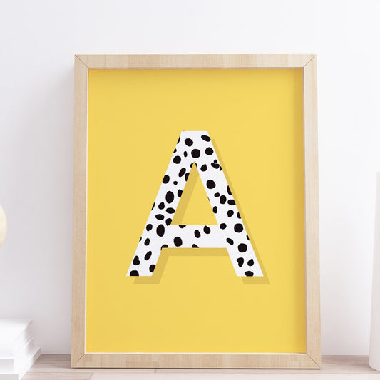 Yellow Alphabet Custom Print