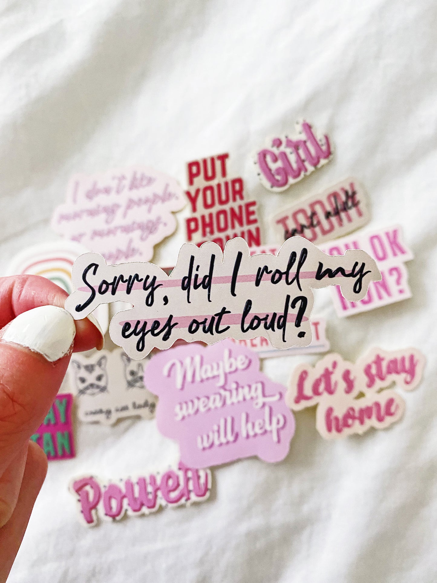Sorry did I Roll My Eyes Out loud? Vinyl Sticker