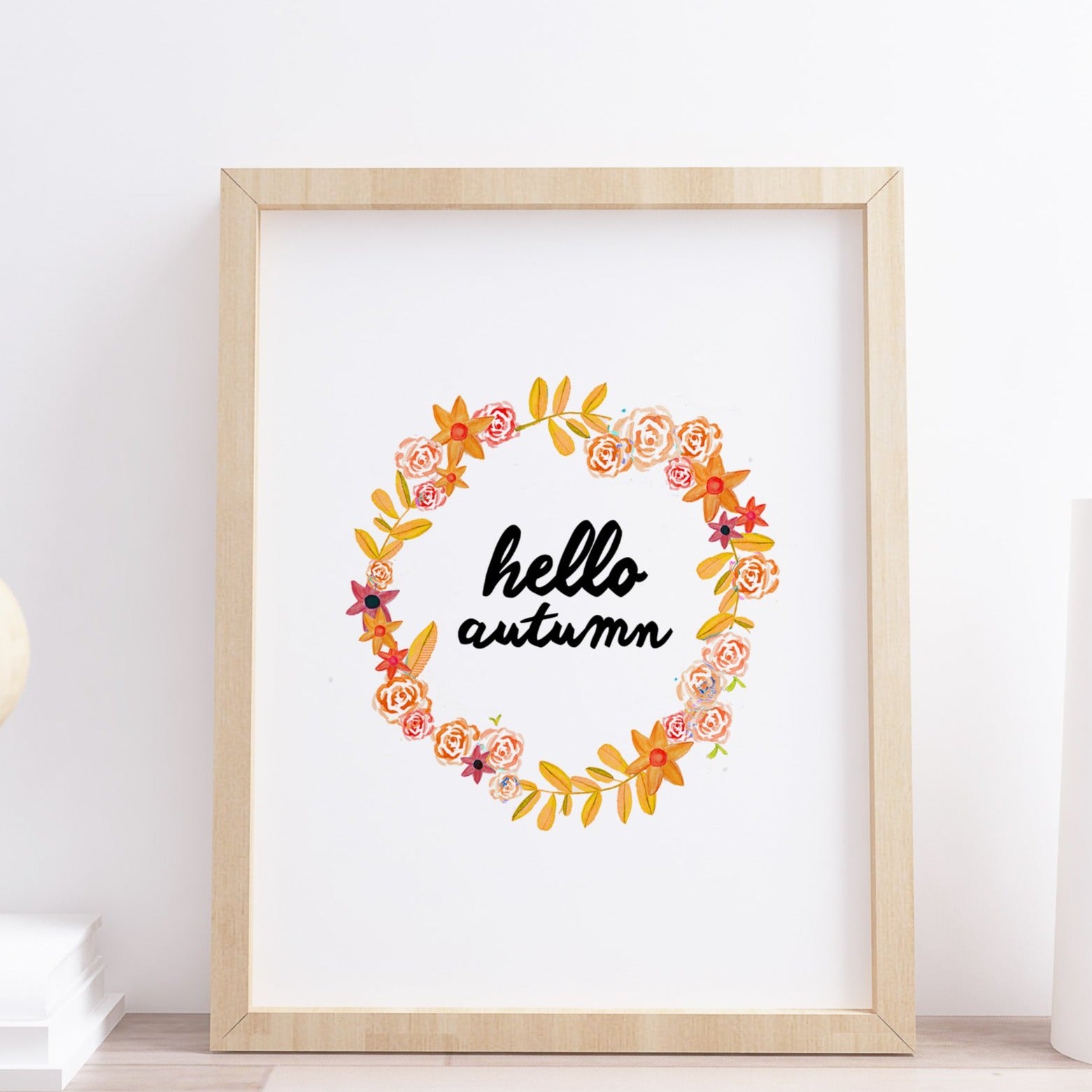 autumn leaf wall art print