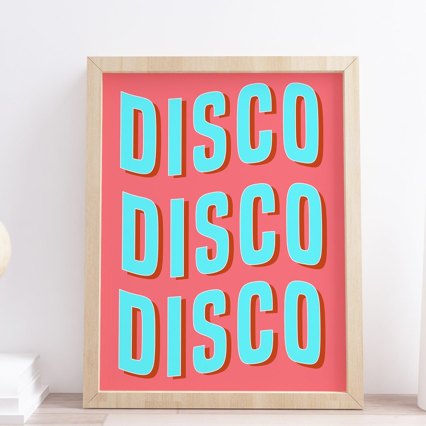 disco repeat typography print