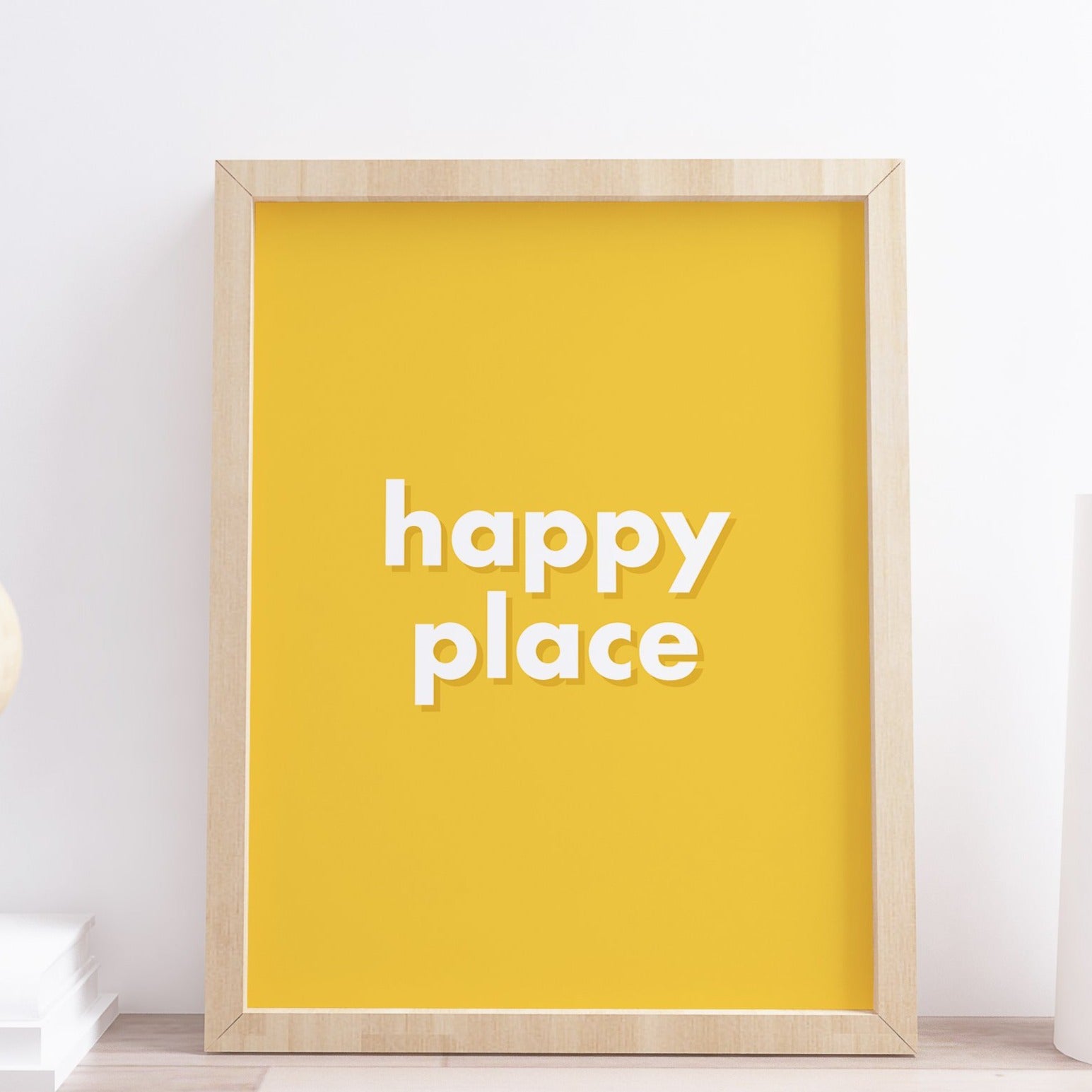 Happy Place Yellow Print