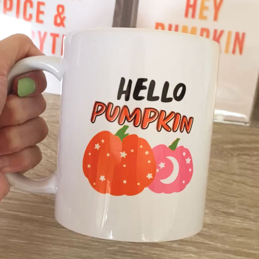 Hello Pumpkin Halloween Autumn Mug