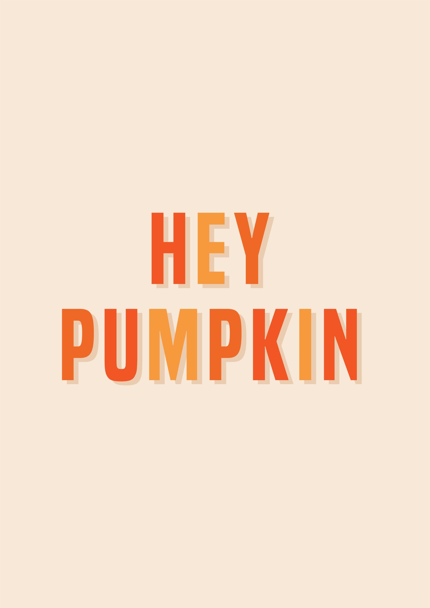 Hello Pumpkin Autumn Orange Wall Art Print