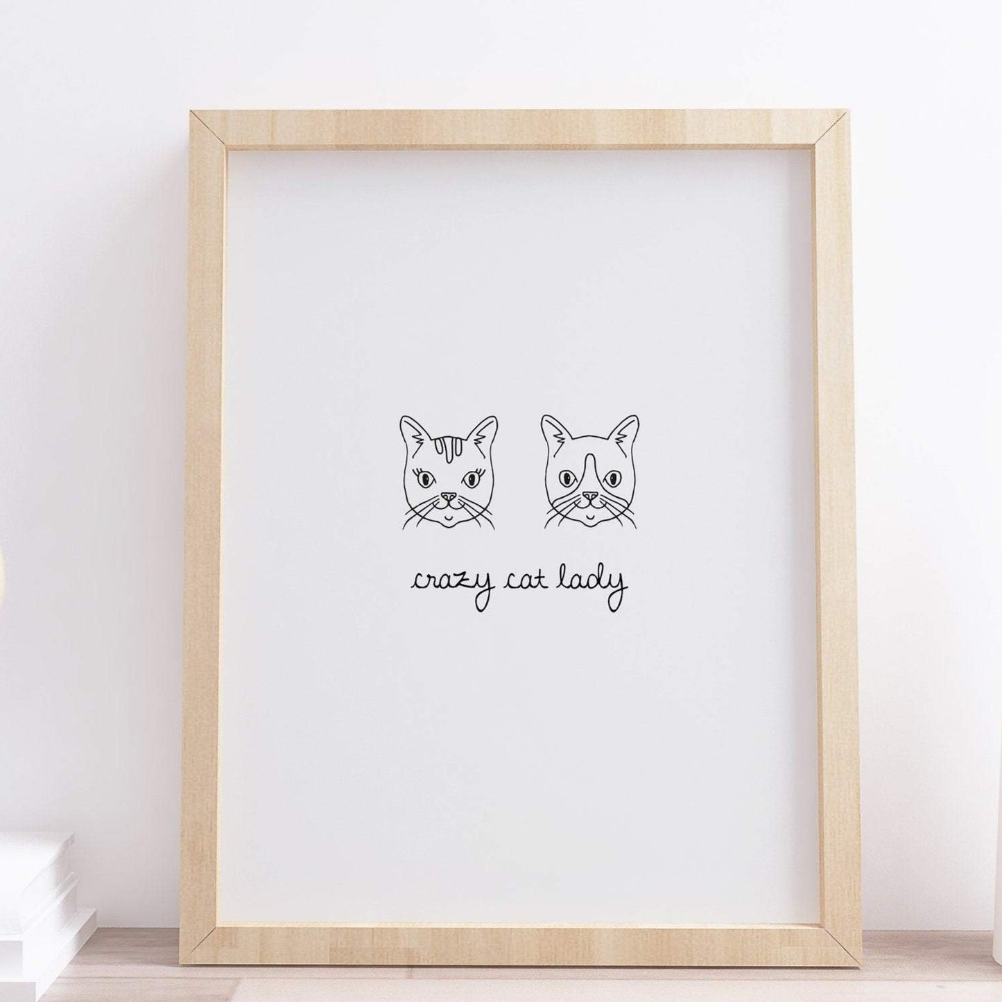 Crazy Cat Lady Illustration Print