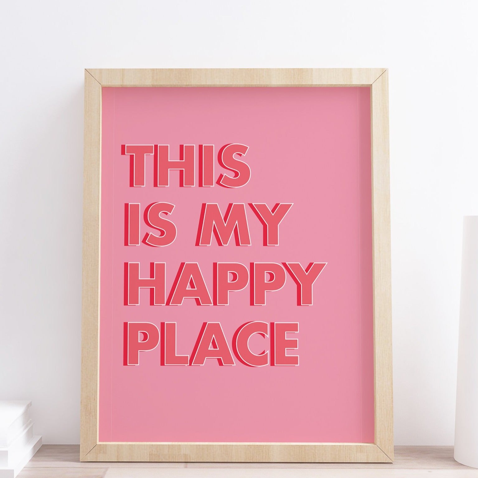 This is my happy place typography print