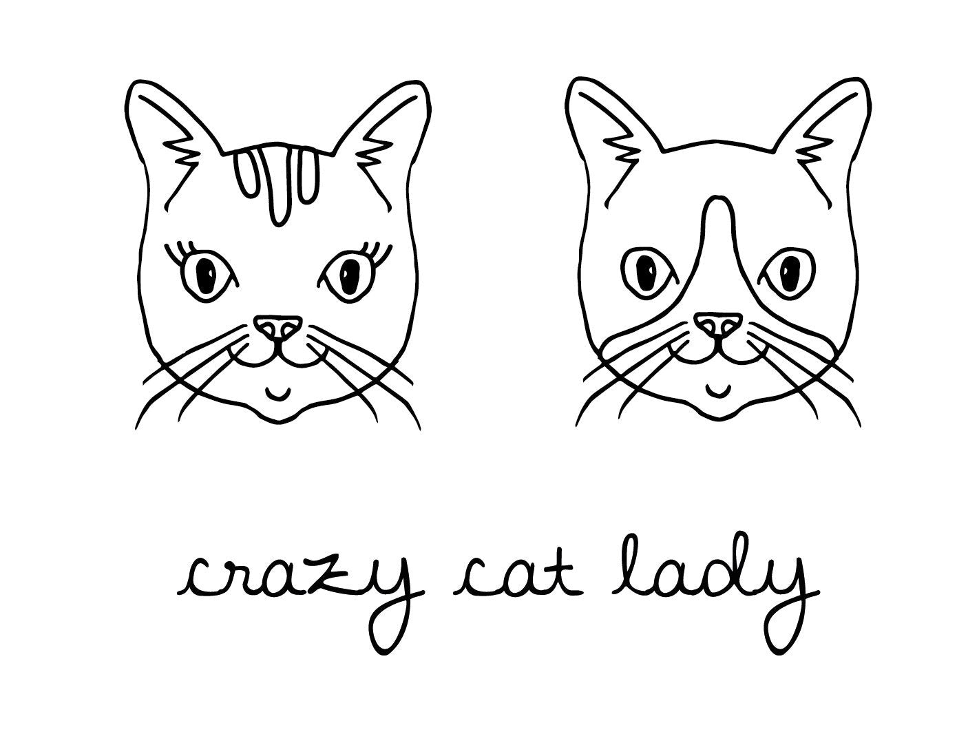 Crazy Cat Lady Vinyl Laptop Sticker