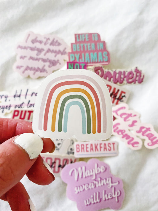 Rainbow Sticker, Laptop Sticker, Funny Stickers, Girly Stickers, Quotes Stickers, Phone Sticker, Quote sticker, Decal