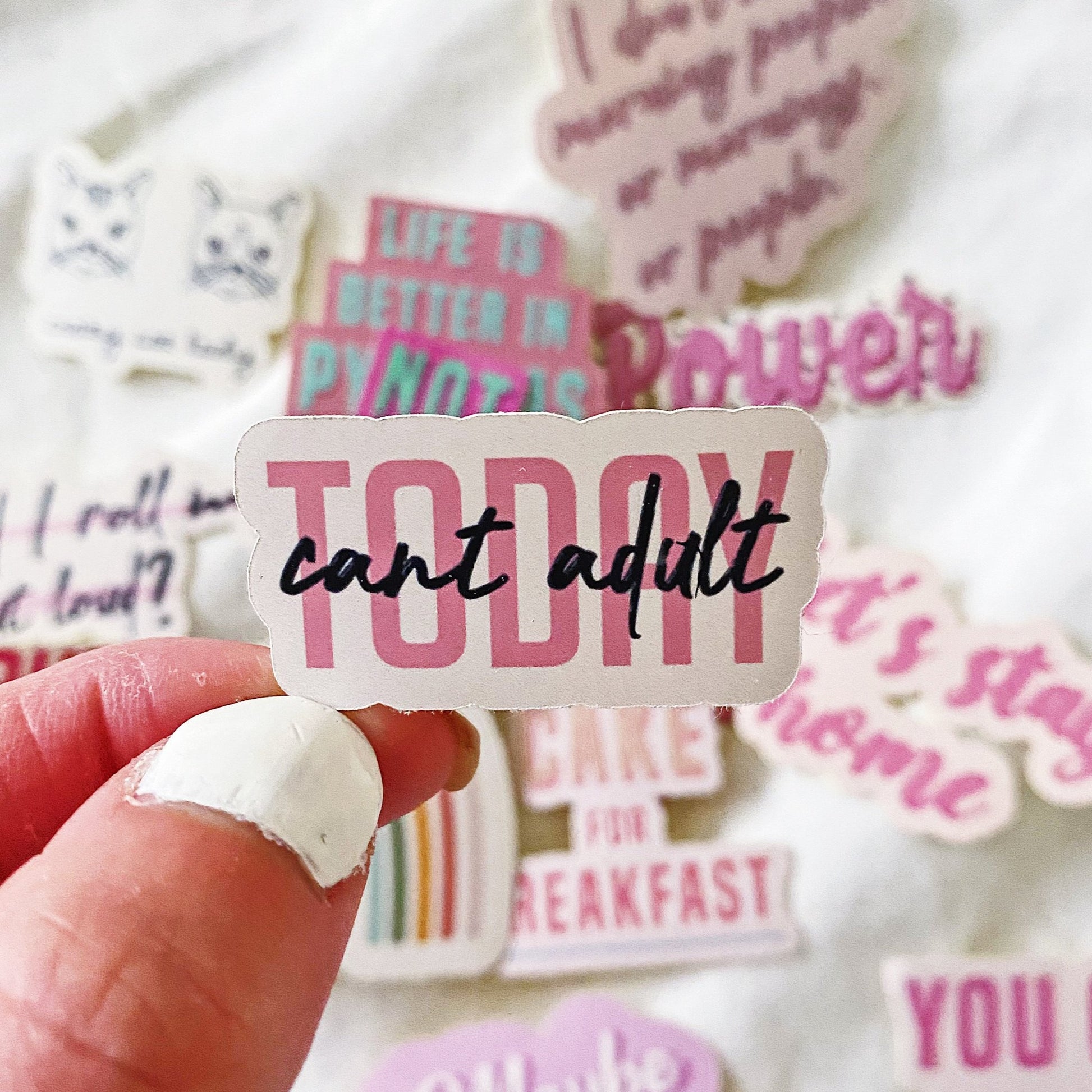 Cant Adult Today Funny Vinyl Sticker