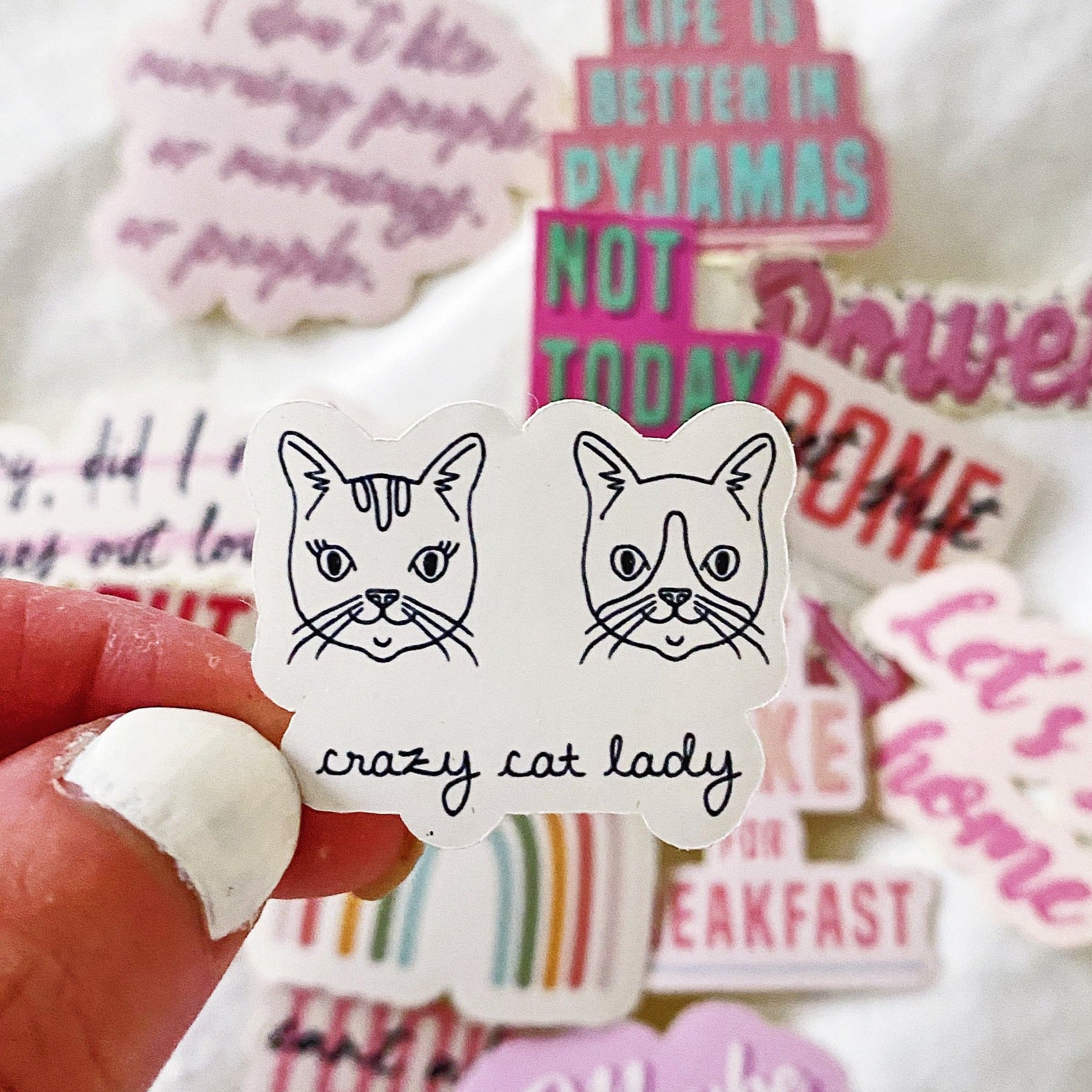 Crazy Cat Lady Vinyl Sticker