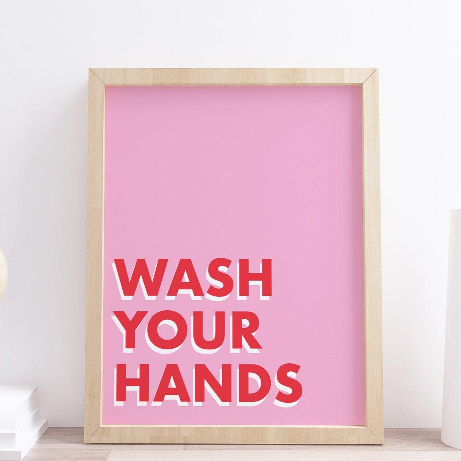 Wash Your hands Typography Print