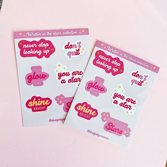 Motivational Quote Sticker Sheet