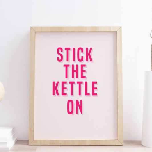Pink Quote Kitchen Wall Art Print