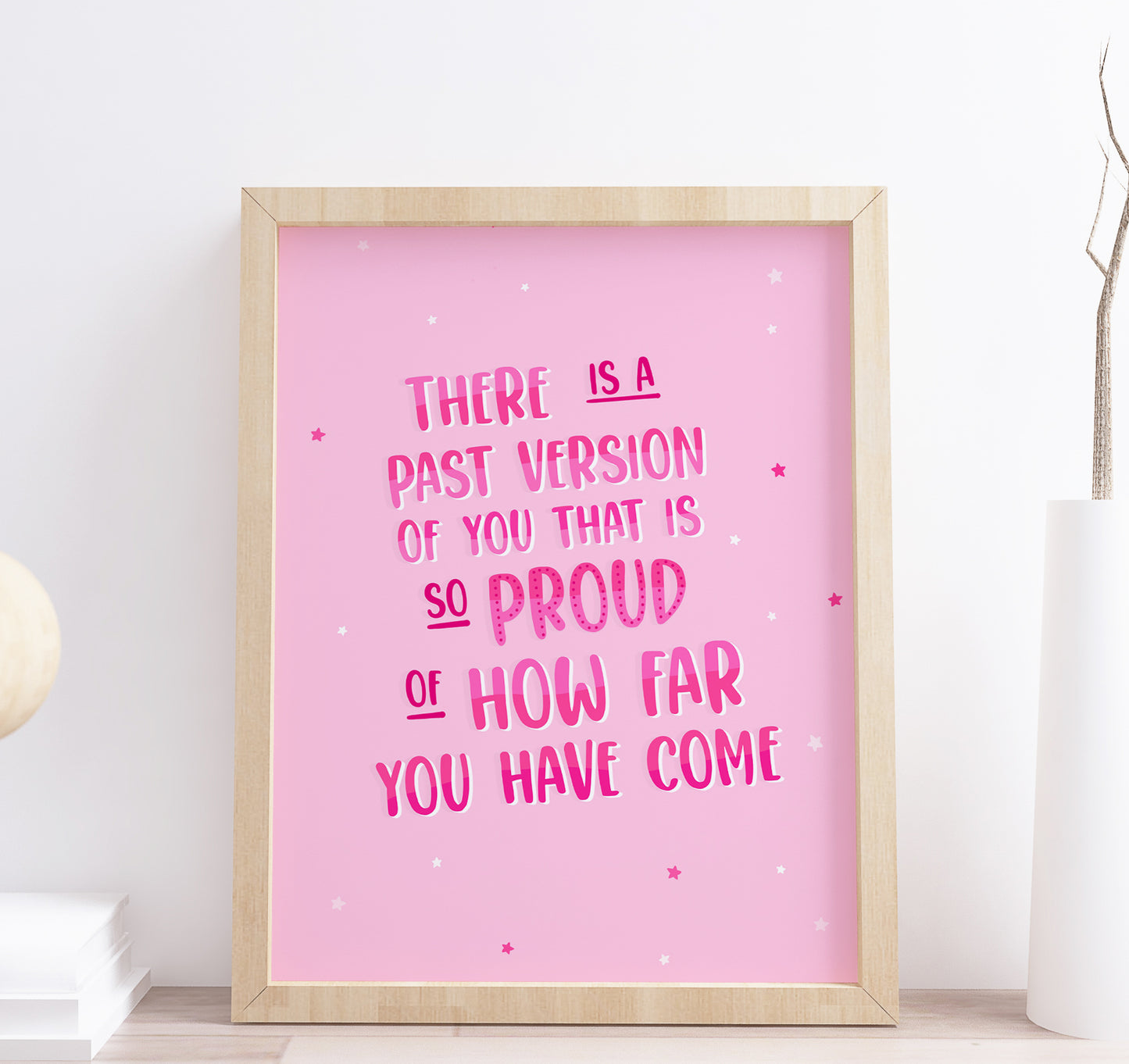 There is a past version motivational quote print