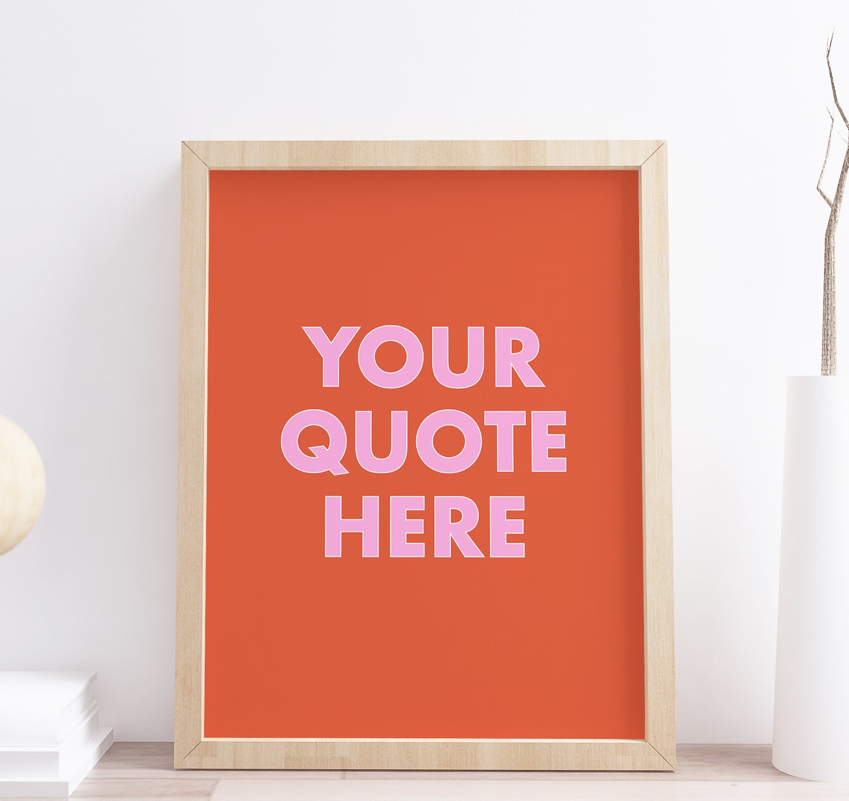 personalised red quote print wall art