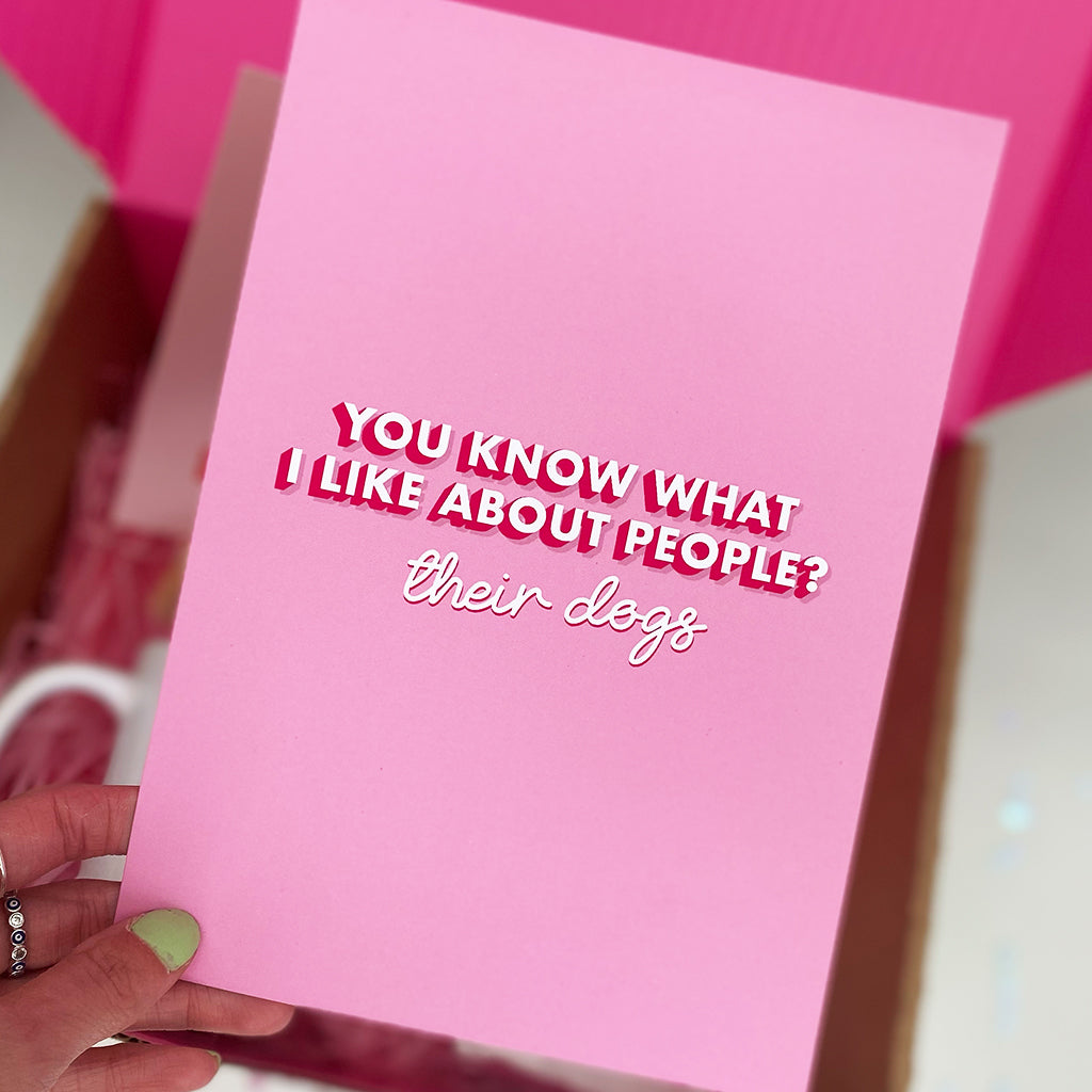 Dog Lover Personalised Gift Box - Print, Coaster, Bag & more