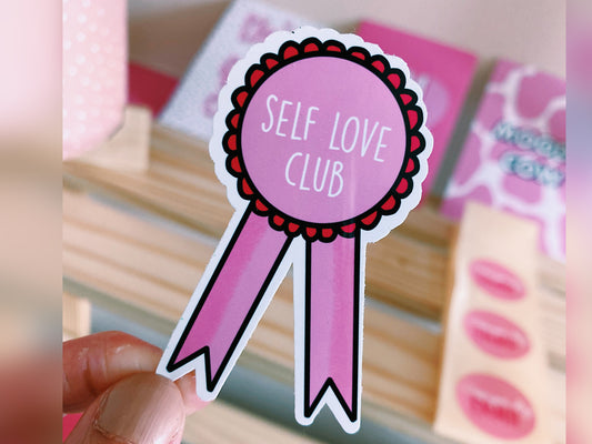 Sticker Badge Vinyl | Self Love | Self Care Sticker | Laptop Stickers | Fun | Pink | Decals