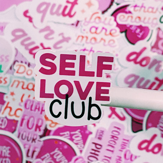 Self Love Club Pink Vinyl Sticker